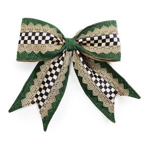 MacKenzie-Childs Emerald Luxe Bow NEW